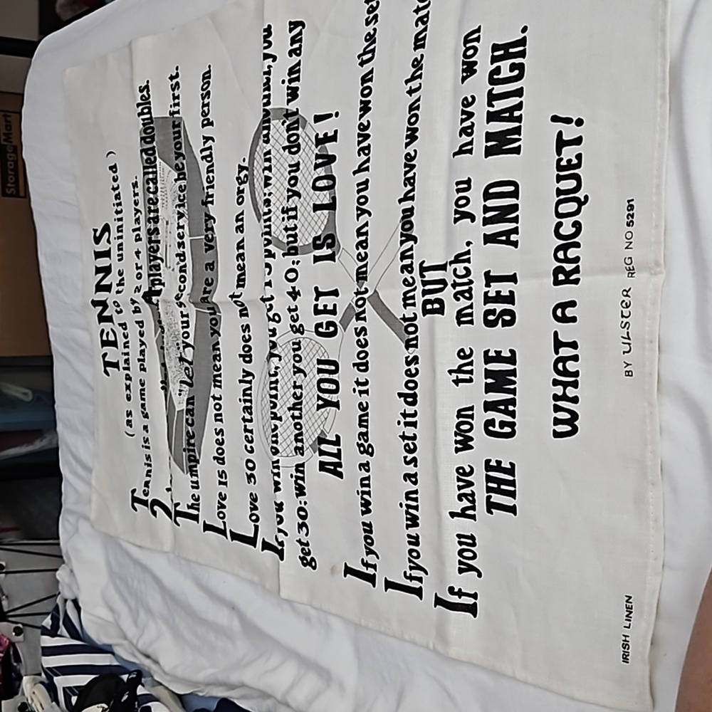 Ulster Tennis Irish Linen Tea Towel